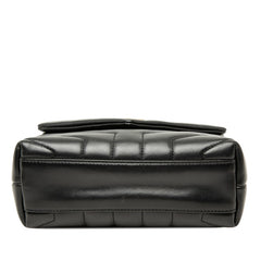 サンローラン YSLロゴ ルル トイバッグ 斜め掛け ショルダーバッグ 467072 ブラック レザー レディース SAINT LAURENT 中古