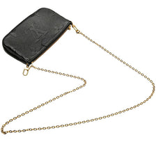 ルイ ヴィトン モノグラム アンプラント ミュルティ ポシェット アクセソワール ショルダーバッグ M80399 ノワール ブラック レザー レディース LOUIS VUITTON 【中古】