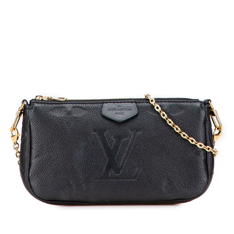 ルイ ヴィトン モノグラム アンプラント ミュルティ ポシェット アクセソワール ショルダーバッグ M80399 ノワール ブラック レザー レディース LOUIS VUITTON 【中古】