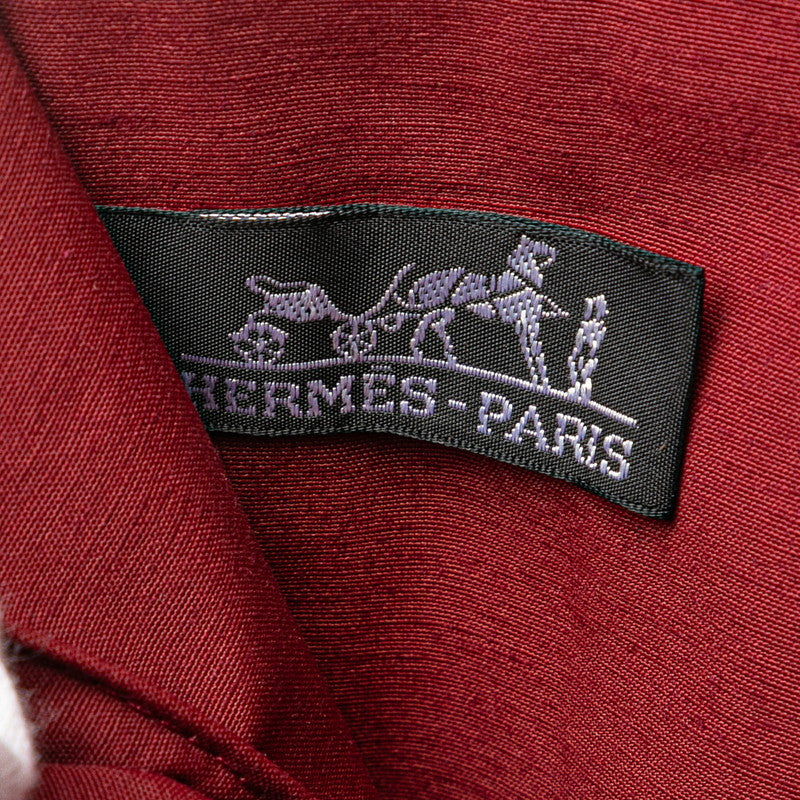 エルメス フールトゥ マルチ パースGM ラウンドファスナー 長財布 ワインレッド ボルドー キャンバス レディース HERMES 【中古】