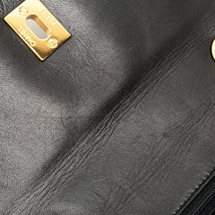 シャネル マトラッセ ココマーク チェーン ショルダーバッグ ブラック ラムスキン レディース CHANEL 【中古】