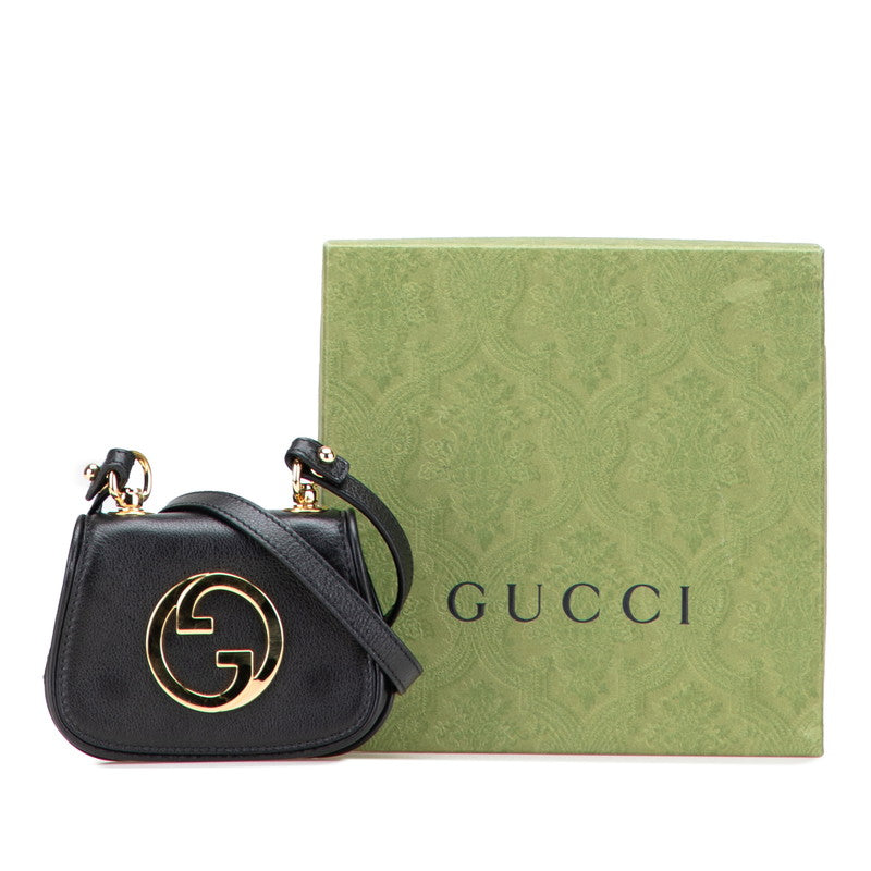 グッチ ブロンディ ショルダーバッグ 698635 ブラック レザー レディース GUCCI 【中古】