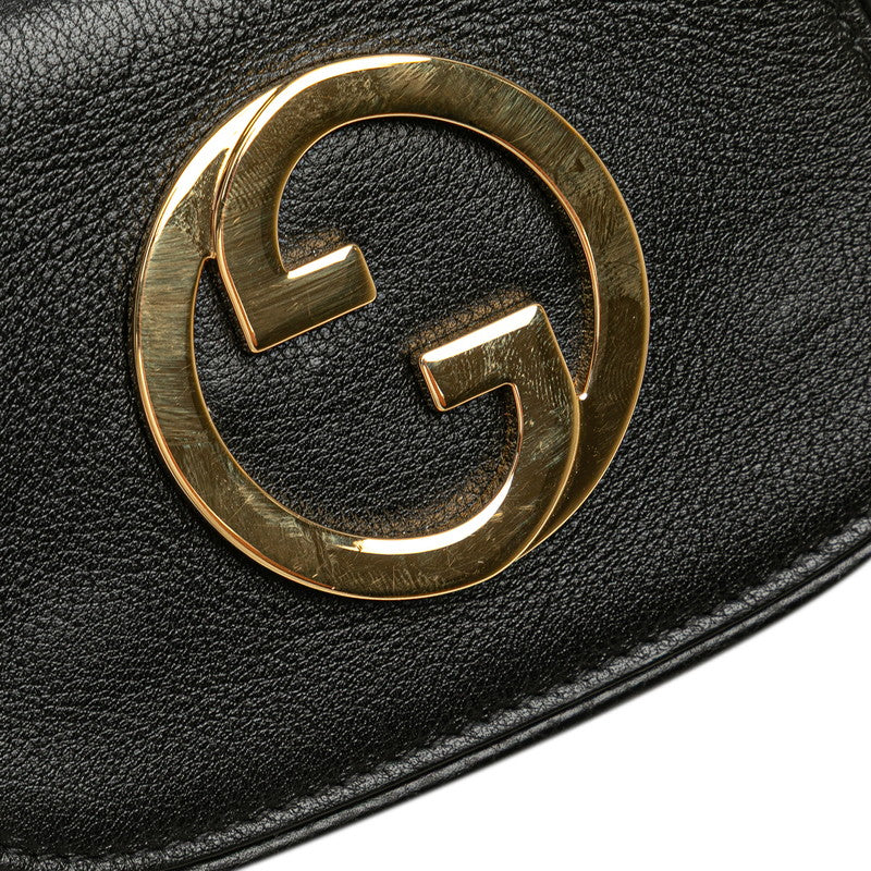 グッチ ブロンディ ショルダーバッグ 698635 ブラック レザー レディース GUCCI 【中古】
