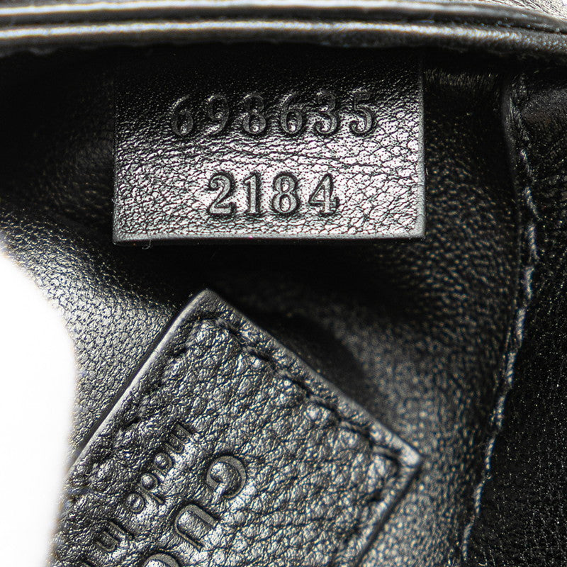 グッチ ブロンディ ショルダーバッグ 698635 ブラック レザー レディース GUCCI 【中古】