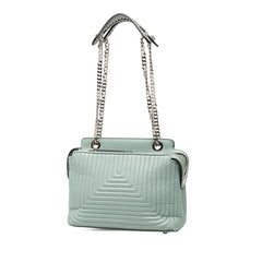 フェンディ ドットコム クリック チェーンショルダーバッグ 8BN299 ライトブルー レザー レディース FENDI 【中古】