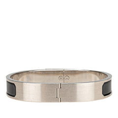 エルメス ジェット バングル シルバー ブラック メタル レディース HERMES 【中古】