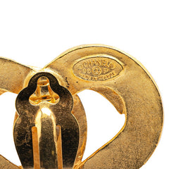 シャネル ヴィンテージ ココマーク ハート イヤリング ゴールド メッキ レディース CHANEL 【中古】