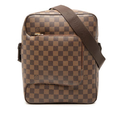 ルイ ヴィトン ダミエ オラフMM 斜め掛け ショルダーバッグ N41441 ブラウン PVC レザー レディース LOUIS VUITTON 【中古】