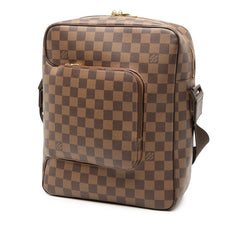 ルイ ヴィトン ダミエ オラフMM 斜め掛け ショルダーバッグ N41441 ブラウン PVC レザー レディース LOUIS VUITTON 【中古】
