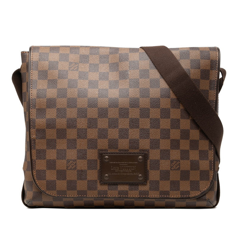 ルイ ヴィトン ダミエ エベヌ ブルックリンGM 斜め掛け ショルダーバッグ N51212 ブラウン PVC レザー レディース LOUIS VUITTON 【中古】