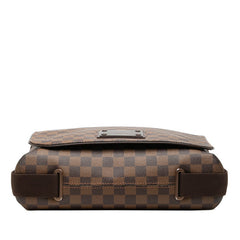 ルイ ヴィトン ダミエ エベヌ ブルックリンGM 斜め掛け ショルダーバッグ N51212 ブラウン PVC レザー レディース LOUIS VUITTON 【中古】