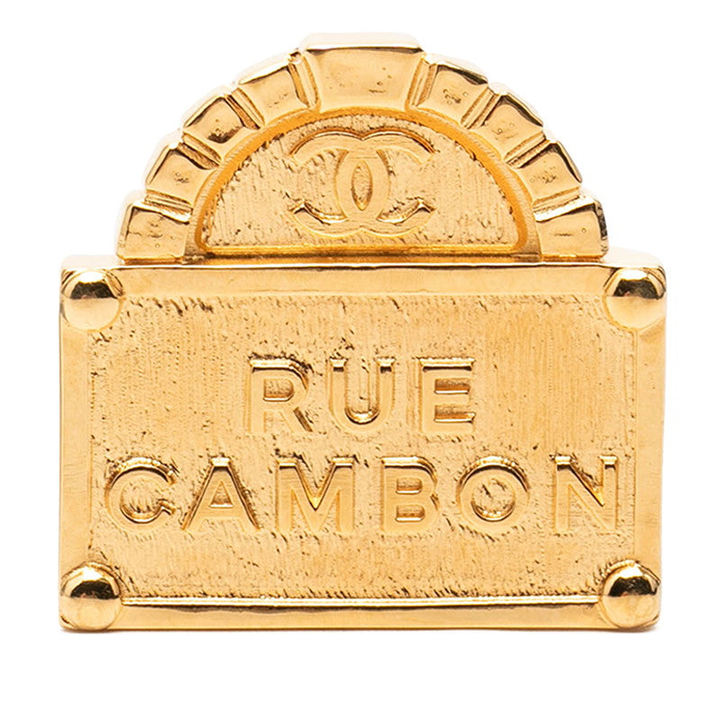 シャネル ココマーク RUE CAMBON ル カンボン ブローチ 22A刻印 ゴールド メッキ レディース CHANEL 【中古】