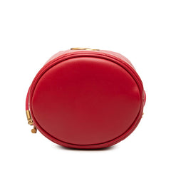 グッチ GGマーモント ハート モチーフ スモール バケットバッグ チェーン ショルダーバッグ 575163 レッド レザー レディース GUCCI 中古