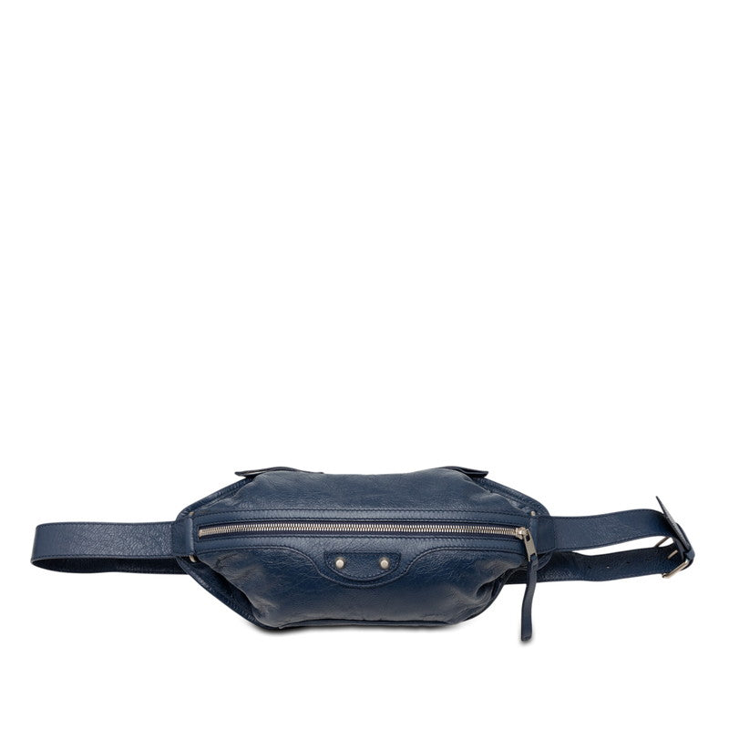 バレンシアガ クラシック ネオリフト ボディバッグ ベルトバッグ ウエストバッグ 542013 ブルー レザー メンズ BALENCIAGA 【中古】