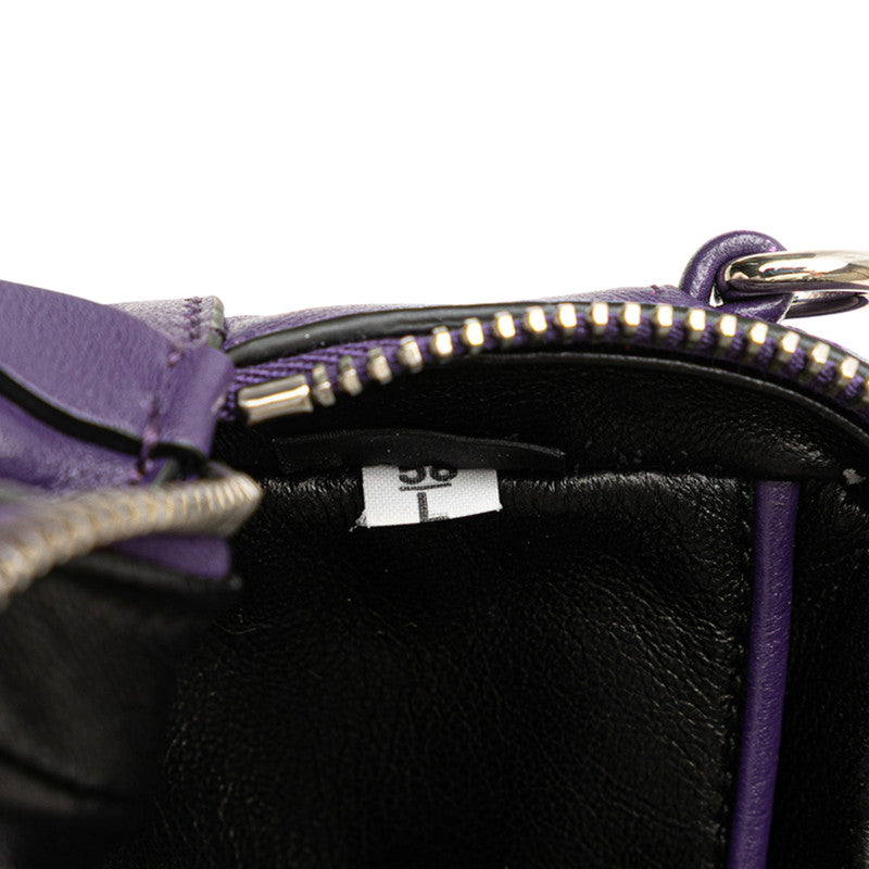 プラダ スタッズ 斜め掛け ミニショルダーバッグ 1N1674 パープル レザー レディース PRADA 【中古】