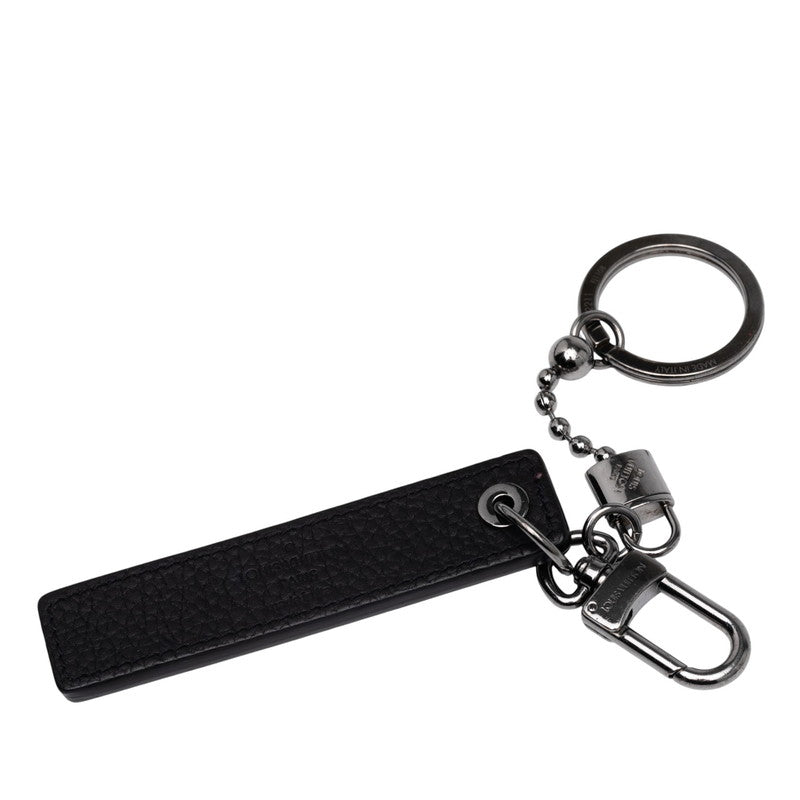 ルイ ヴィトン ポルトクレ タブ キーリング キーホルダー MP2211 ブラック イエロー レザー メタル メンズ LOUIS VUITTON 【中古】