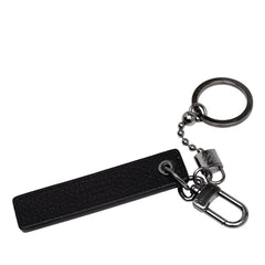 ルイ ヴィトン ポルトクレ タブ キーリング キーホルダー MP2211 ブラック イエロー レザー メタル メンズ LOUIS VUITTON 【中古】