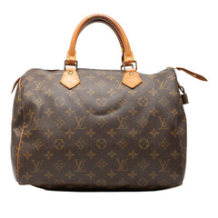 ルイ ヴィトン モノグラム スピーディ30 ハンドバッグ ミニボストンバッグ M41108 ブラウン PVC レザー レディース LOUIS VUITTON 【中古】