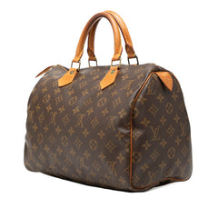 ルイ ヴィトン モノグラム スピーディ30 ハンドバッグ ミニボストンバッグ M41108 ブラウン PVC レザー レディース LOUIS VUITTON 【中古】