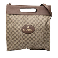 グッチ GGスプリーム ショルダーバッグ トートバッグ 463491 ベージュ ブラウン PVC レザー レディース GUCCI 【中古】