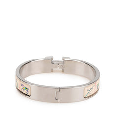 エルメス クリックH PM 馬着 バングル シルバー ベージュ マルチカラー メタル レディース HERMES 【中古】