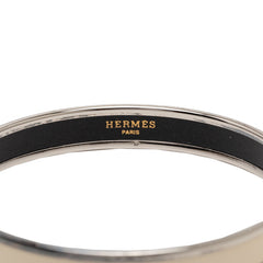 エルメス エマイユPM バングル シルバー アイボリー メタル エナメル レディース HERMES 【中古】