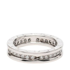 ブルガリ B-zero1 ビーゼロワン リング 指輪 #49 K18WG ホワイトゴールド ダイヤモンド レディース BVLGARI 【中古】