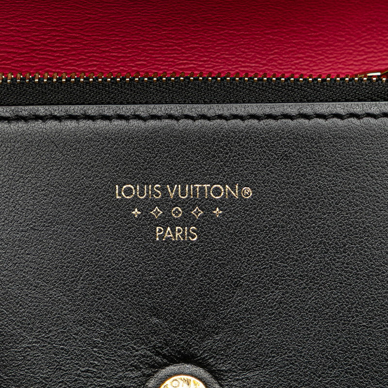 ルイ ヴィトン ポルトフォイユ ポンヌフ コンパクト 三つ折り財布 M80300 ブラック レザー レディース LOUIS VUITTON 【中古】