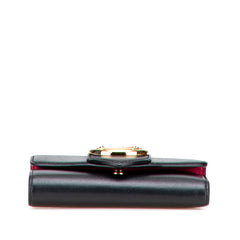 ルイ ヴィトン ポルトフォイユ ポンヌフ コンパクト 三つ折り財布 M80300 ブラック レザー レディース LOUIS VUITTON 【中古】