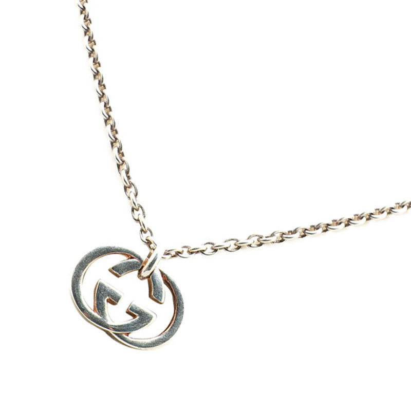 グッチ インターロッキングG チェーン ペンダントネックレス 190484 SV925 シルバー レディース GUCCI 【中古】