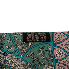 エルメス ツイリー Au Pays des Oiseaux Fleurs 花咲く鳥たちの国で スカーフ ブルー マルチカラー シルク レディース HERMES 【中古】