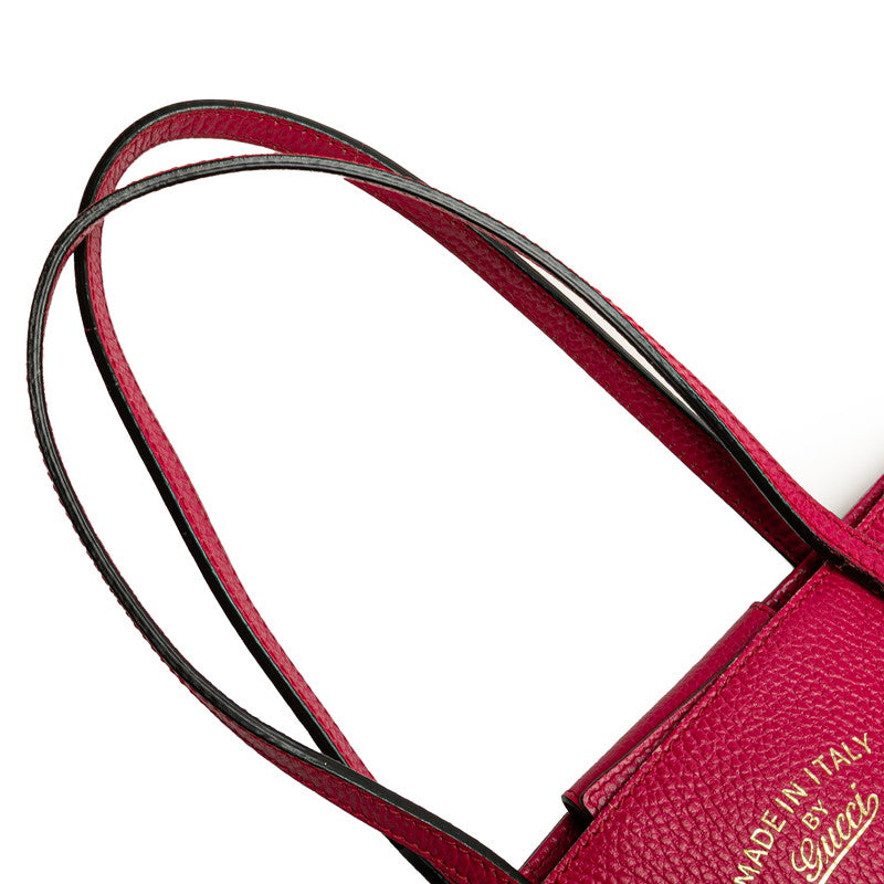 グッチ スウィング トートバッグ ショルダーバッグ 354408 ピンク レザー レディース GUCCI 【中古】