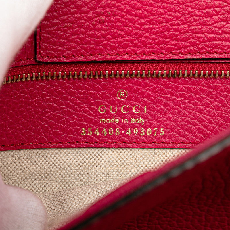 グッチ スウィング トートバッグ ショルダーバッグ 354408 ピンク レザー レディース GUCCI 【中古】