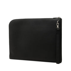 カルティエ マスト ドゥ カルティエ ポートフォリオバッグ クラッチバッグ ブラック レザー メンズ CARTIER 中古