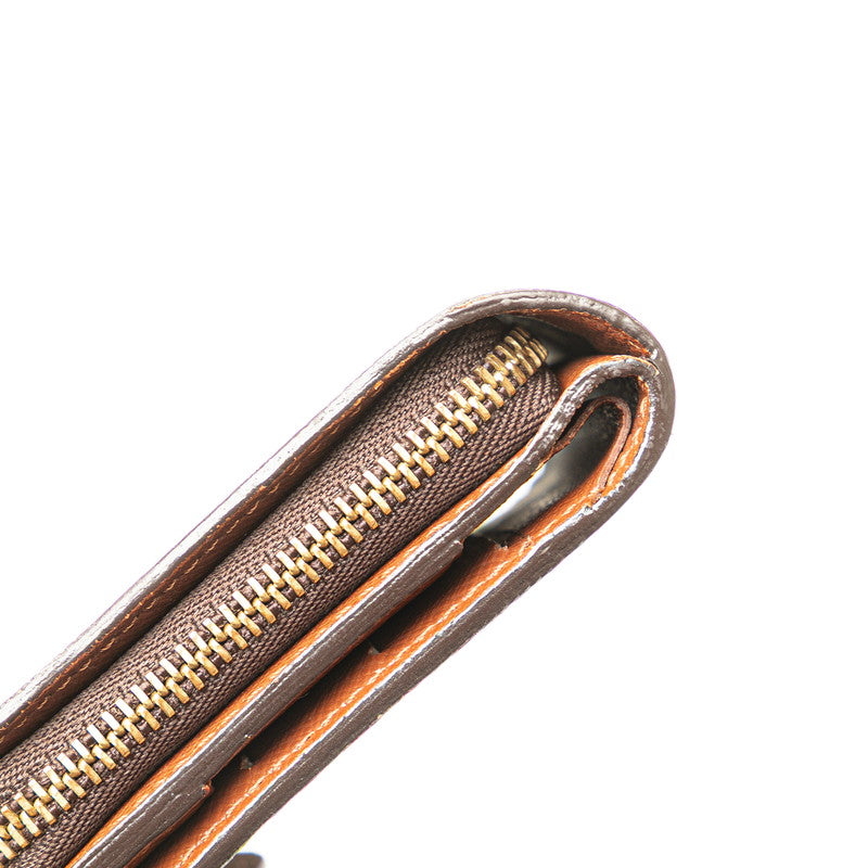 ルイ ヴィトン モノグラム コンパクトジップ 二つ折り財布 コンパクトウォレット M61667 ブラウン PVC レザー レディース LOUIS VUITTON 【中古】