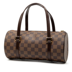 ルイ ヴィトン ダミエ エベヌ パピヨン ショルダーバッグ ハンド N51304 ブラウン PVC レザー レディース LOUIS VUITTON 【中古】