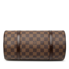ルイ ヴィトン ダミエ エベヌ パピヨン ショルダーバッグ ハンド N51304 ブラウン PVC レザー レディース LOUIS VUITTON 【中古】
