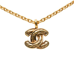 シャネル ココマーク マトラッセ ネックレス ゴールド メッキ レディース CHANEL 【中古】