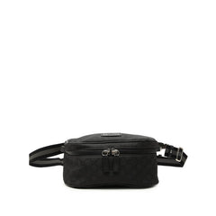 グッチ GGナイロン ボディバッグ ウエストバッグ ショルダーバッグ 449182 ブラック ナイロン レザー レディース GUCCI 中古