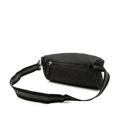 グッチ GGナイロン ボディバッグ ウエストバッグ ショルダーバッグ 449182 ブラック ナイロン レザー レディース GUCCI 中古