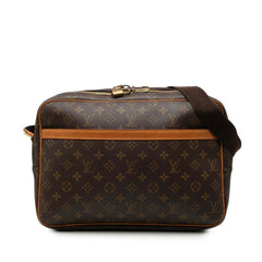 ルイ ヴィトン モノグラム リポーターGM 斜め掛け ショルダーバッグ M45252 ブラウン PVC レザー レディース LOUIS VUITTON 【中古】