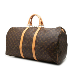 ルイ ヴィトン モノグラム キーポル55 ボストンバッグ トラベルバッグ M41424 ブラウン PVC レザー レディース LOUIS VUITTON 中古