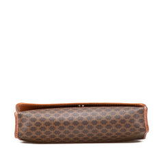 セリーヌ マカダム 斜め掛け ショルダーバッグ ブラウン PVC レザー レディース CELINE 【中古】