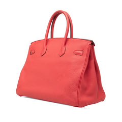 エルメス バーキン35 ハンドバッグ □O刻印 2011 内縫い ルージュトマト シルバー金具 トリヨンクレマンス レディース HERMES 【中古】