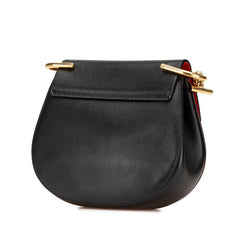 クロエ ドリュー 斜め掛け チェーン ショルダーバッグ レッド ブラック レザー スウェット レディース Chloe 【中古】