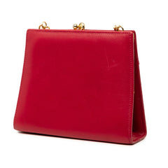 サルヴァトーレフェラガモ ヴァラ チェーン ショルダーバッグ 223054 レッド レザー レディース Salvatore Ferragamo 【中古】