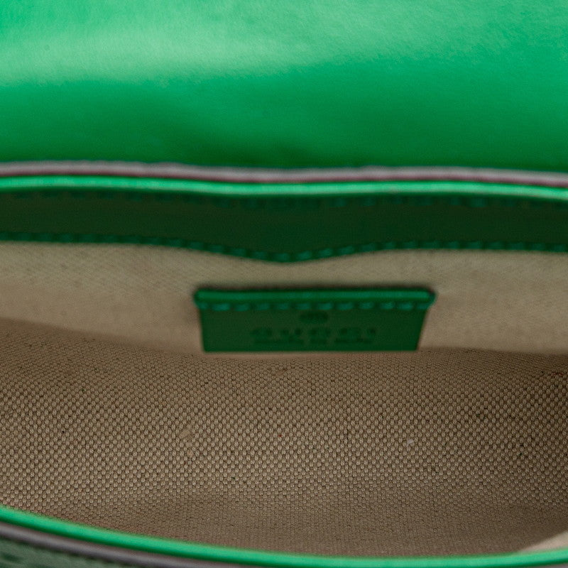 グッチ GGエンポス Wポーチ ウエストバッグ ボディバッグ 631339 グリーン レザー レディース GUCCI 【中古】