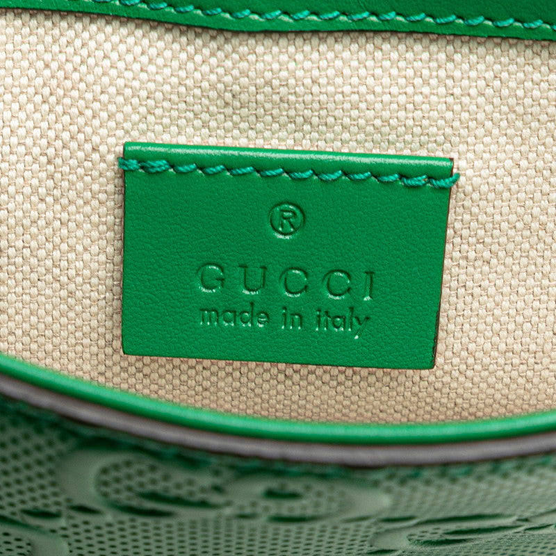 グッチ GGエンポス Wポーチ ウエストバッグ ボディバッグ 631339 グリーン レザー レディース GUCCI 【中古】