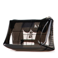 シャネル ウィンドウズライン コスメポーチ ブラック クリア ビニール レディース CHANEL 【中古】