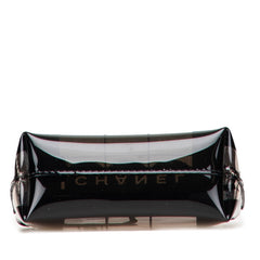 シャネル ウィンドウズライン コスメポーチ ブラック クリア ビニール レディース CHANEL 【中古】